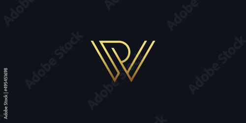 WR RW initial monogram vector icon illustration