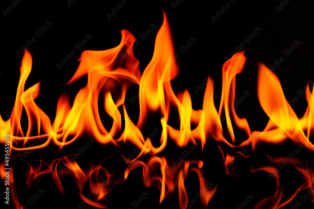 the burning flame from gas oil png high heat isolated on black background the burning flame from gas oil png high heat isolated on black background