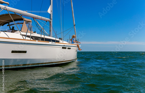 Luxury outdoor travels with senior couple on yacht © Spotmatik