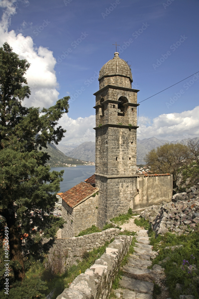 Church of Our Lady of the Health in Kotor. Montenegro