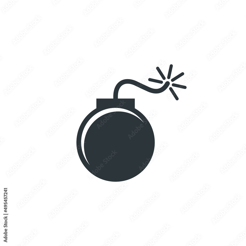 illustration of bomb, war icon, vector art. illustration of bomb, war icon, vector art.