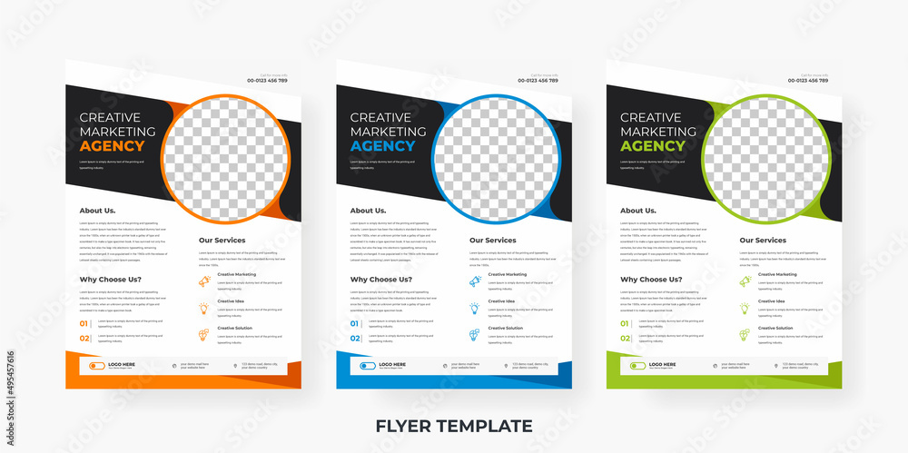 Corporate business flyer poster template design