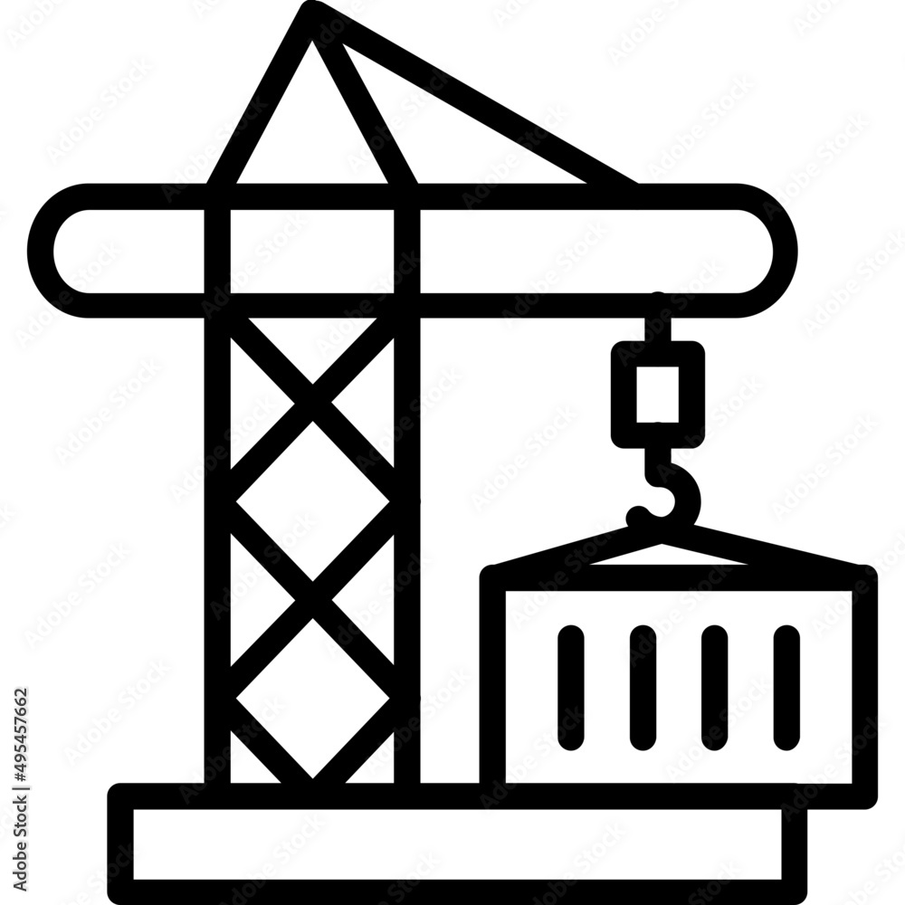 Construction Container Icon Construction Container Icon