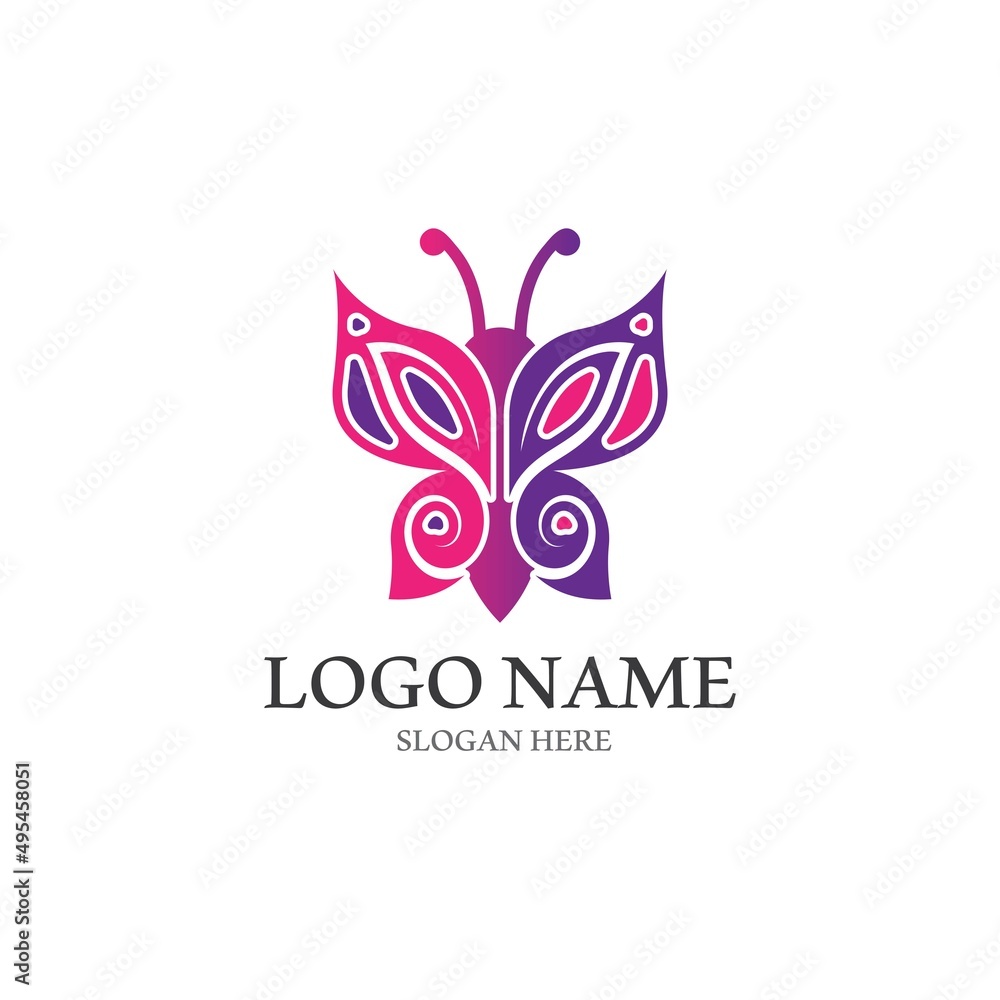 Obraz premium Beauty Butterfly icon vector design