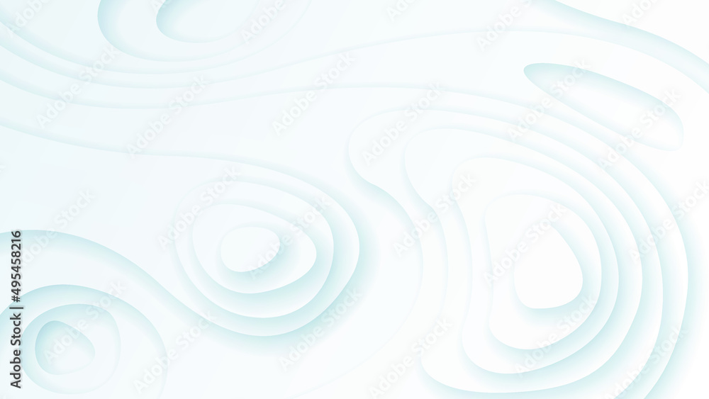 White Abstract Wavy Paper Cut Background with Shadows, Vector. Modern Design Objects White Abstract Wavy Paper Cut Background with Shadows, Vector. Modern Design Objects