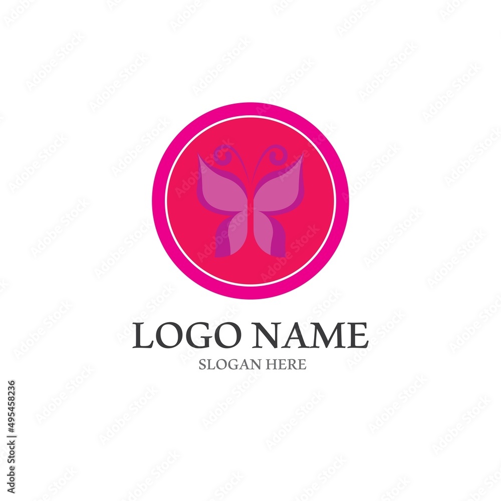 Obraz premium Beauty Butterfly icon vector design