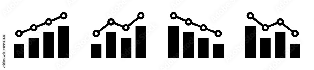 Graph icon set vector illustration Graph icon set vector illustration