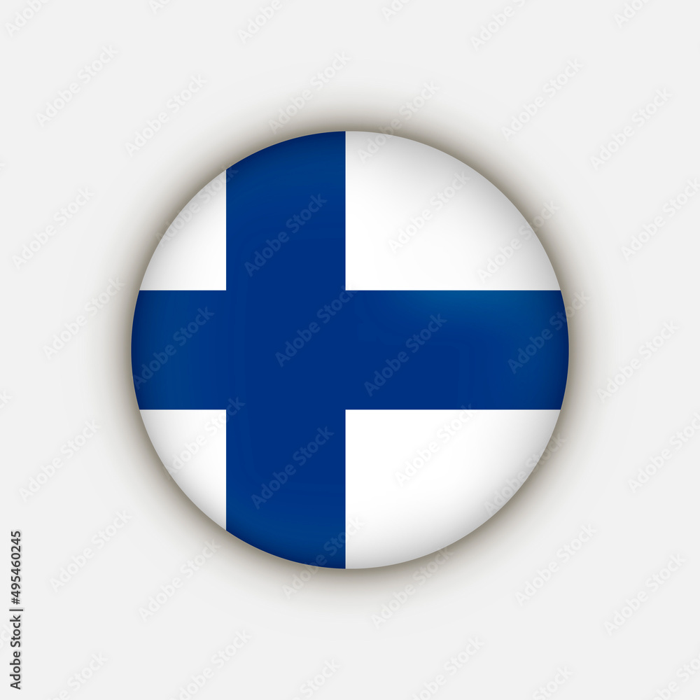 Fototapeta premium Country Finland. Finland flag. Vector illustration.