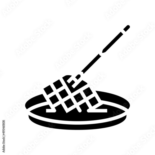 chocolate fondue maker glyph icon vector. chocolate fondue maker sign. isolated contour symbol black illustration