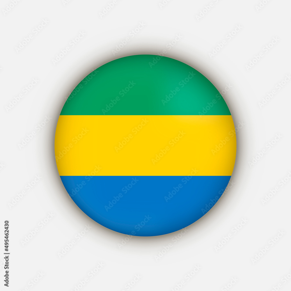 Country Gabon. Gabon flag. Vector illustration. Country Gabon. Gabon flag. Vector illustration.