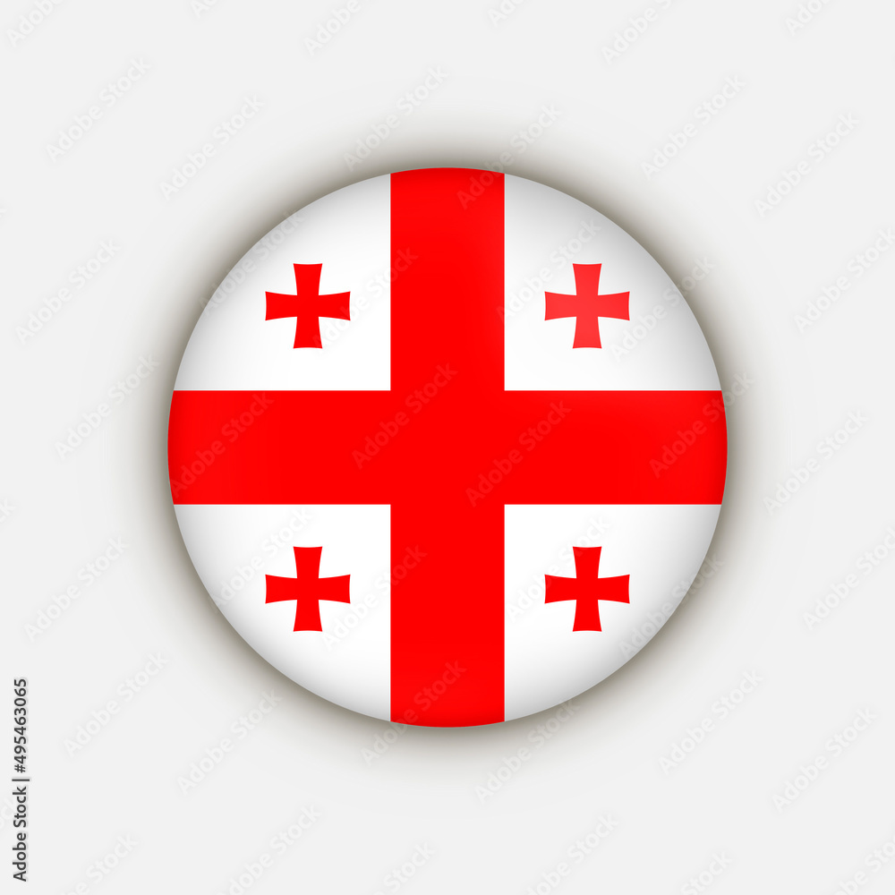 Obraz premium Country Georgia. Georgia flag. Vector illustration.