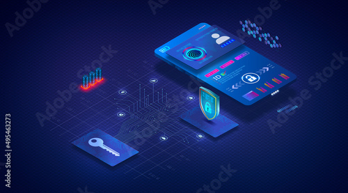 Obraz na plátně Single Sign-On Concept - SSO - 3D Illustration