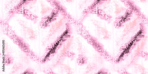 Seamless Pink Graphic Bright Illustration. Repeated Tie Dye Banner Backdrop. Seamless Pink Color Purple Tie Dye Cloth Art. Repeated Pink Grunge White Tie Dye Paper Style.
