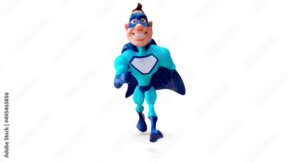 Fun 3D cartoon fun superhero