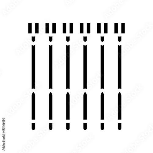 forks fondue glyph icon vector. forks fondue sign. isolated contour symbol black illustration