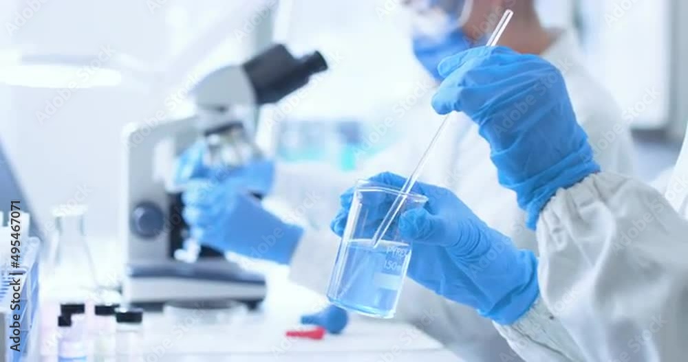 Researchers working together in the clinical lab Researchers working together in the clinical lab
