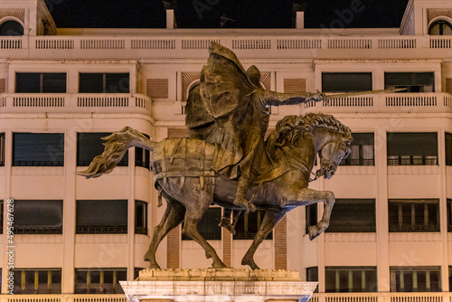 statue dedicated to the medieval hero El Cid Campeador in the city of Burgos, Spain photo