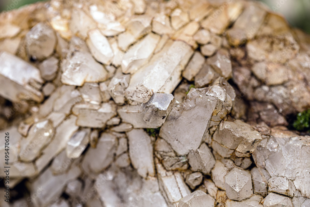 raw quartz crystals in a mine, gemstones before mining raw quartz crystals in a mine, gemstones before mining