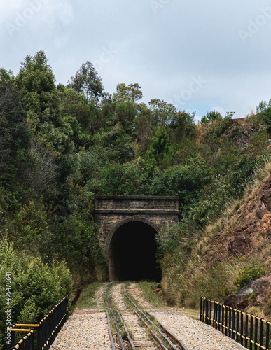 old railway tunnel in the middle of the mountains