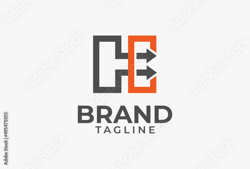 Letter H Arrow Logo design inspiration