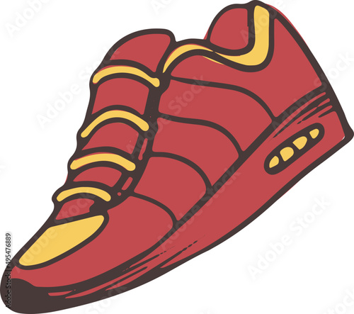 Boot or Sneaker Colored Illustration