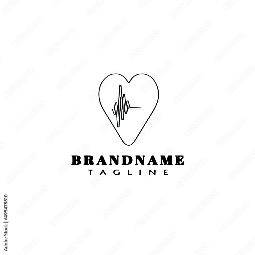 heart rate logo cartoon design icon black isolated vector illustration heart rate logo cartoon design icon black isolated vector illustration