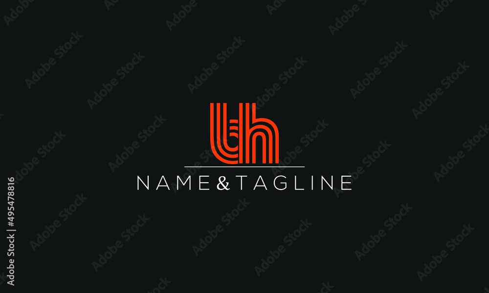 Trendy lines letters - Icons design - Minimal logo Illustration