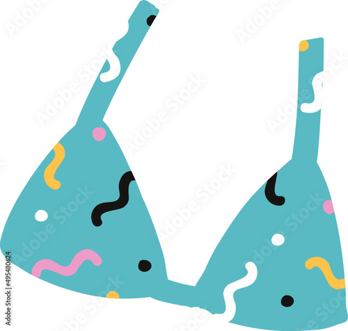 Women Swimsuit or Bra Colored Illustration