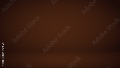 Abstract background. The studio space is empty. With a smooth and soft brown color