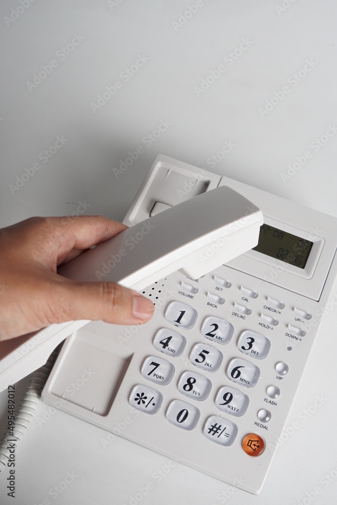 White Telephone Marketing desk White Telephone Marketing desk