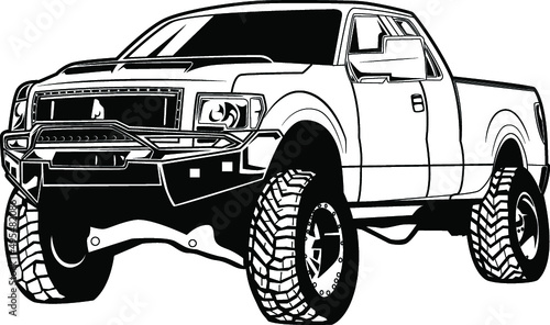 big offroad pickup truck