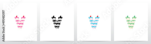 Multilevel Cake Letter Logo Design V