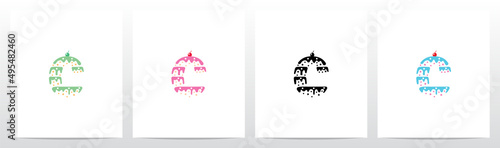 Multilevel Cake Letter Logo Design C