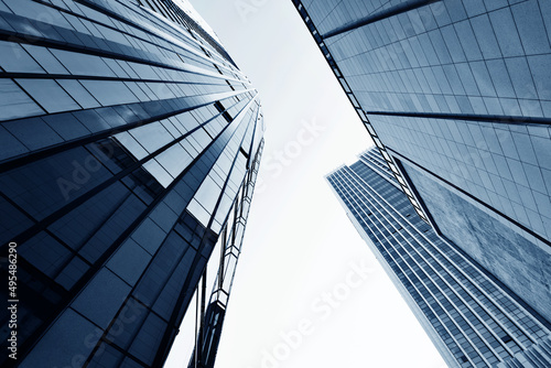 Low angle view of business office building