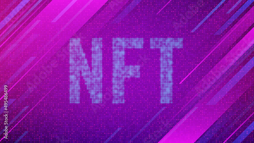 NFT background. Digital technology concept. Vector illustration