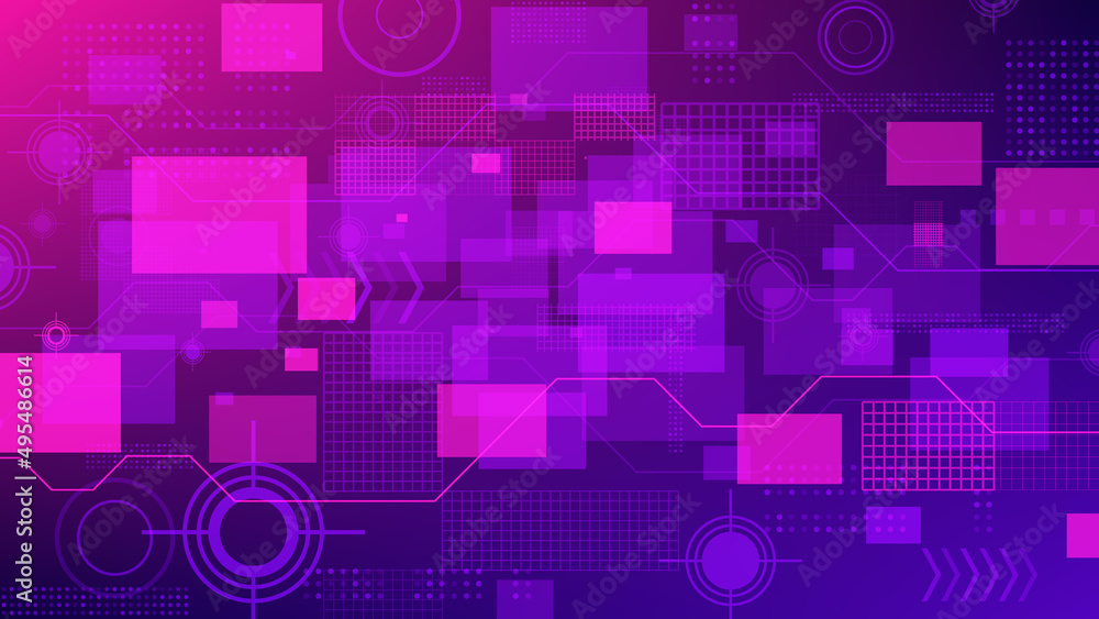 Obraz premium Futuristic digital technology background. Abstract illustration