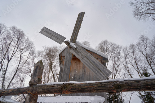mill close-up in winter