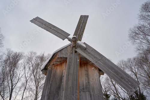 mill close-up in winter