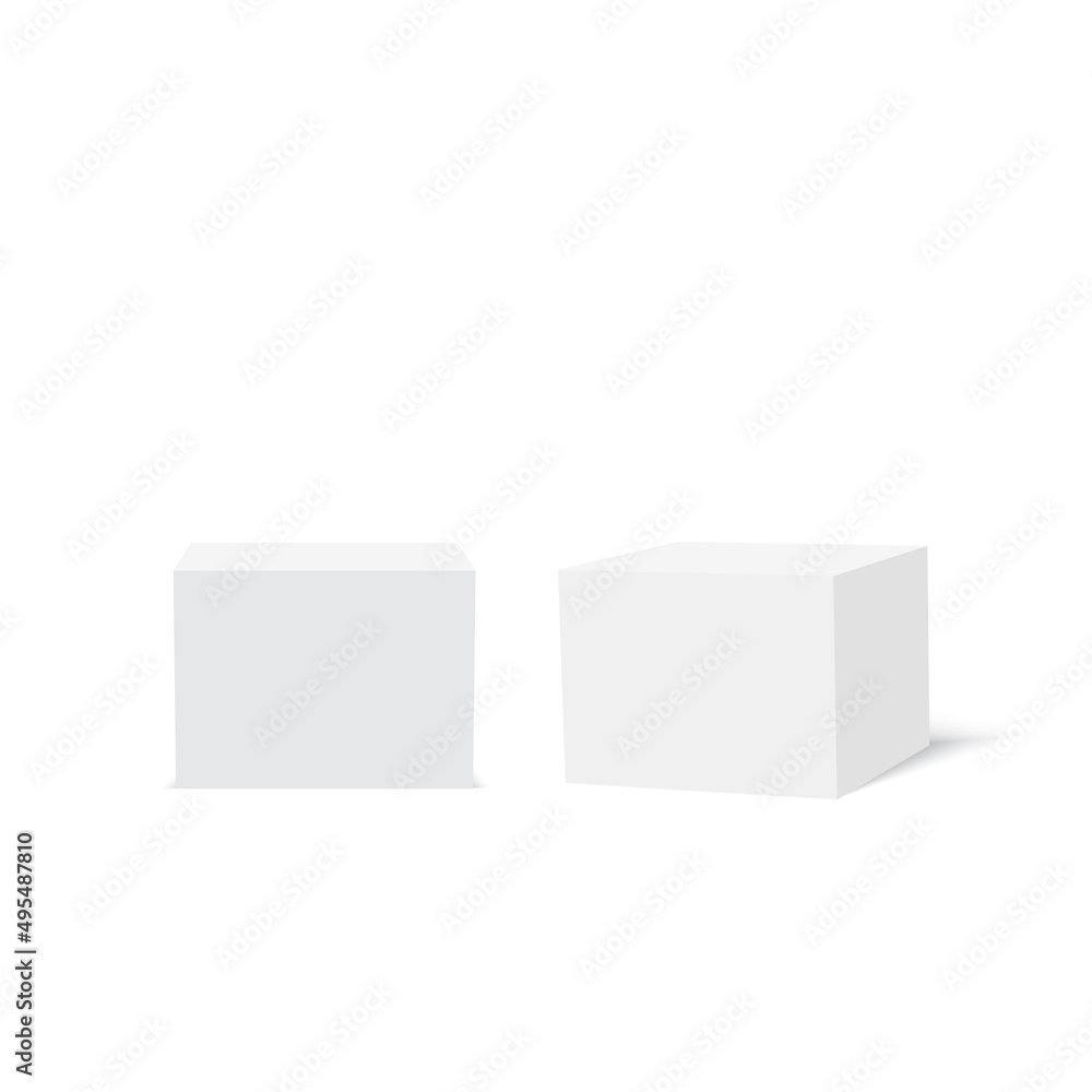 Fototapeta premium 3d shape of cube. Vector