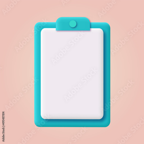 3d clipboard icon. Project management and software development concept. Vector