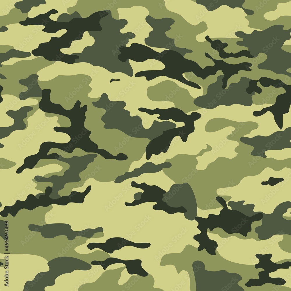 Fototapeta premium Urban camouflage background, vector seamless army texture, modern textile illustration.