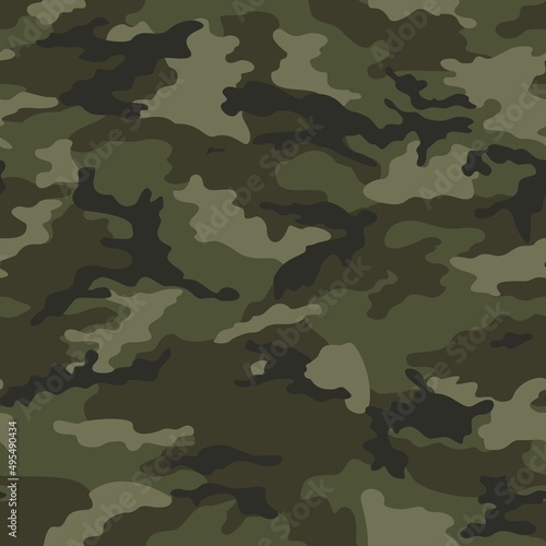 Abstract forest pattern camouflage, military fashion design, seamless military background. Disguise.