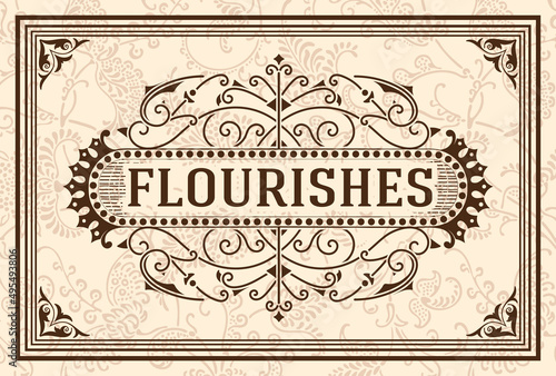 Western card with vintage style