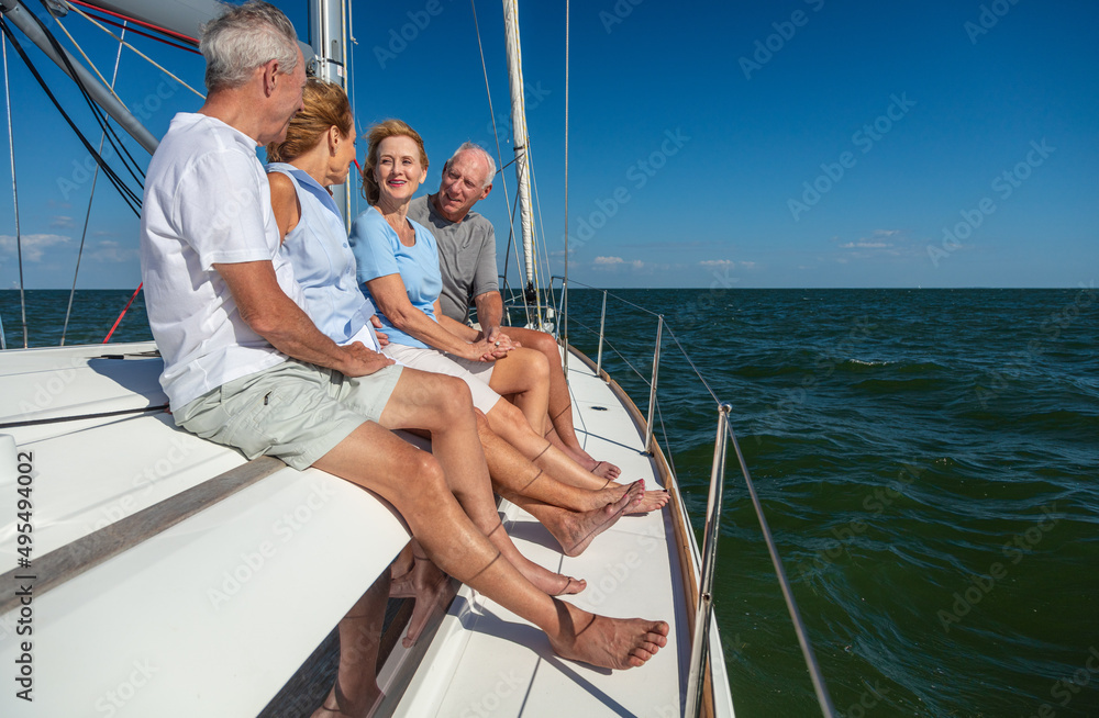Luxury vacation for retired friends on private yacht