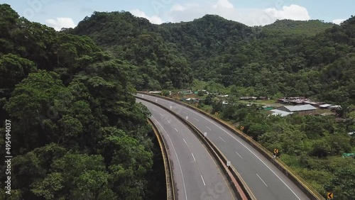 Aerial view of Colombian roads photo