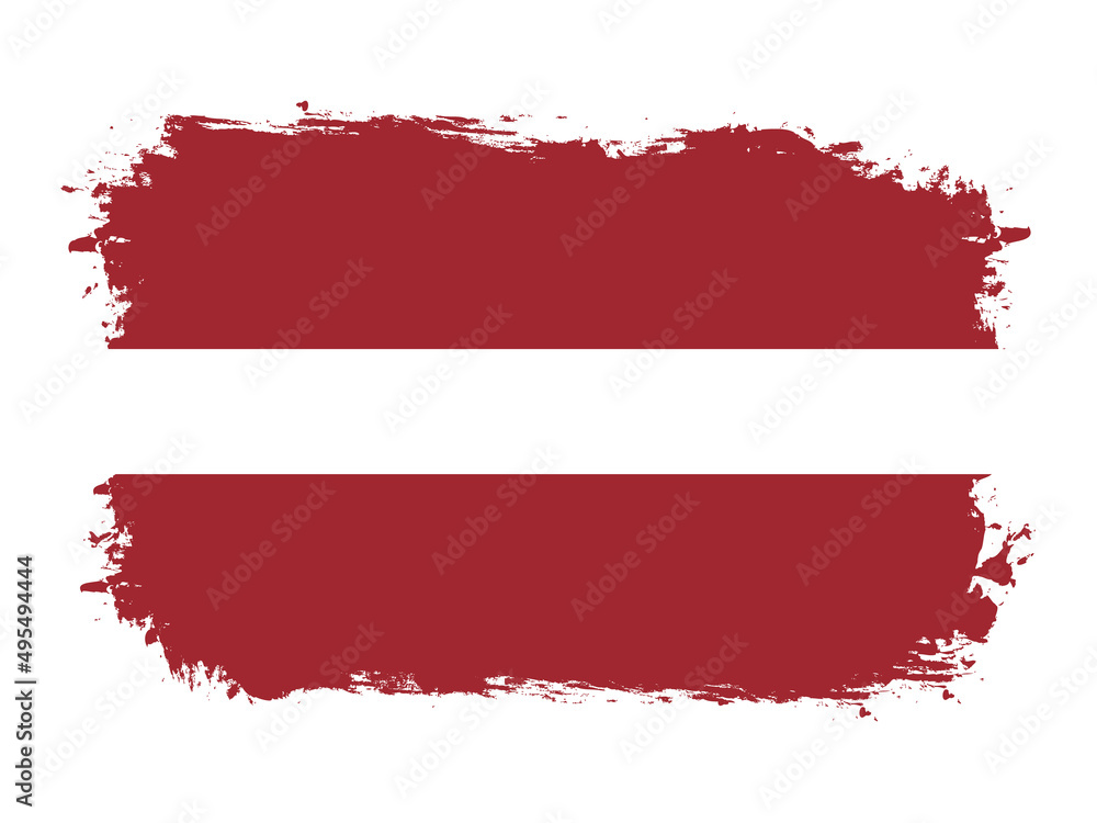 flag of Latvia on brush painted grunge banner - vector illustration flag of Latvia on brush painted grunge banner - vector illustration