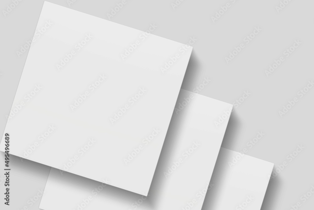 Blank paper for mockup. 3D Render.
Blank paper for mockup. 3D Render.