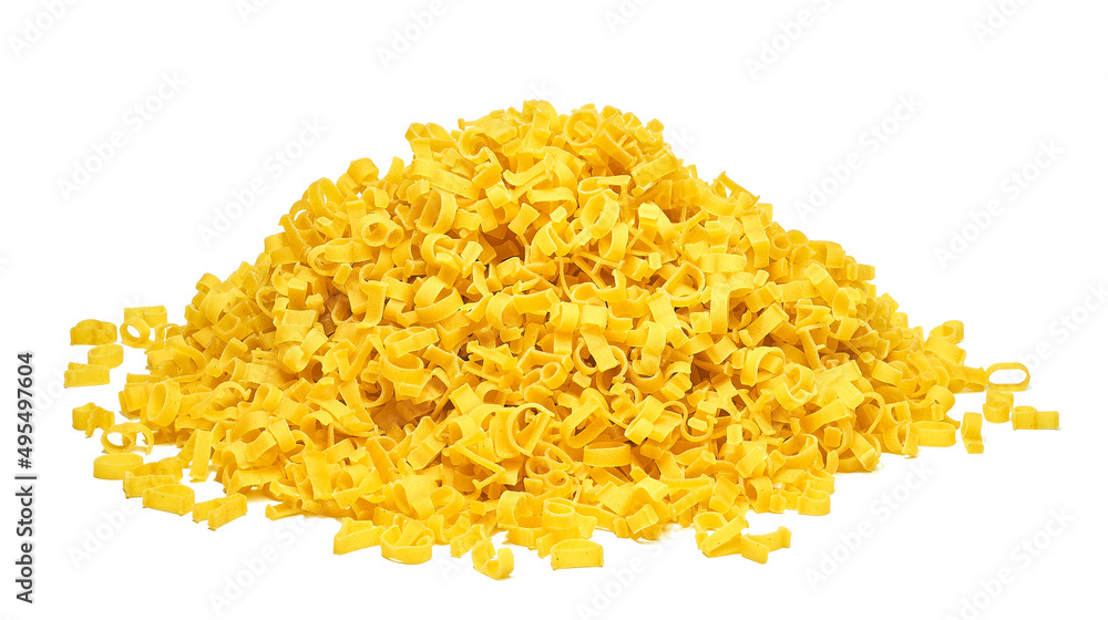 Heap of dry pasta in the form of an alphabet on a white background Heap of dry pasta in the form of an alphabet on a white background