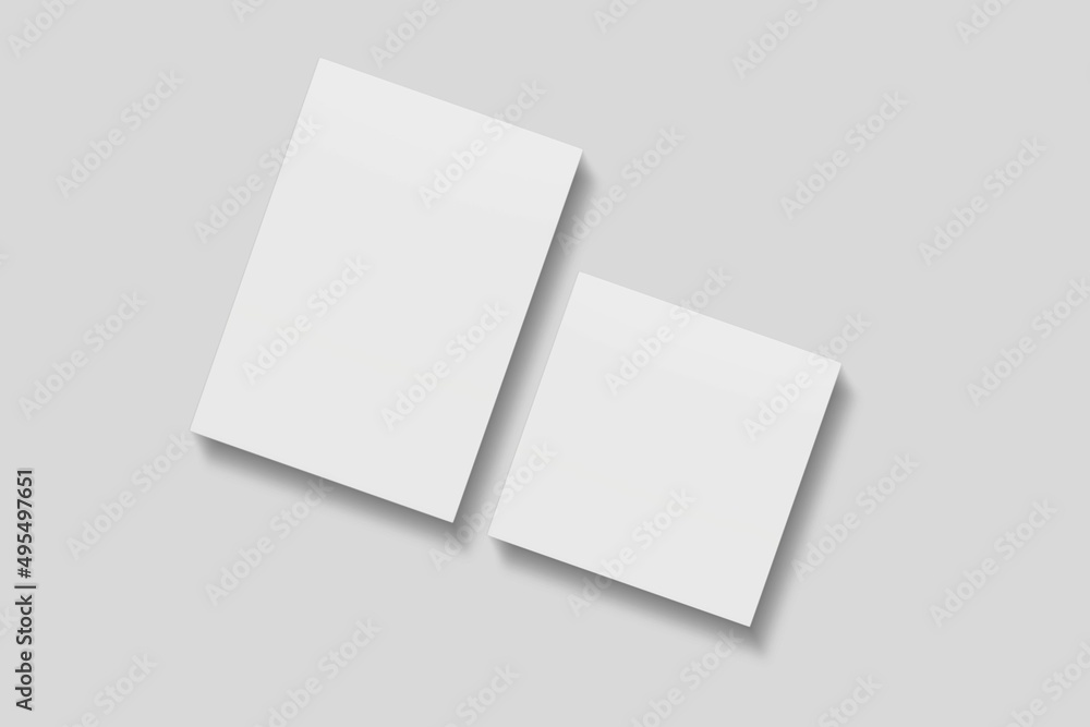 Blank paper for mockup. 3D Render.
Blank paper for mockup. 3D Render.