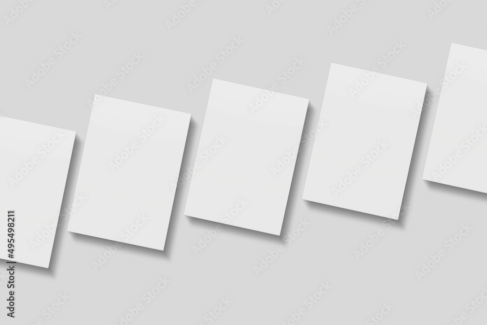 Blank paper for mockup. 3D Render.
Blank paper for mockup. 3D Render.